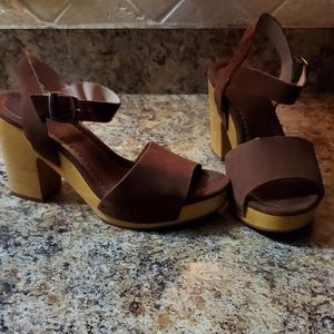 Madewell Suede Chunky Heels